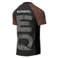 Competição brown belt short sleeves rash guard back