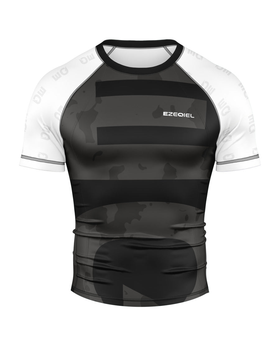Rashguard de compétition manches courtes ceinture blanche